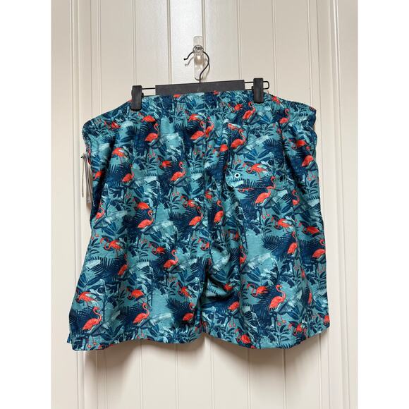 NWT Burnside Swim Trunks Flamingo Tropical Mens XXL - Picture 6 of 6